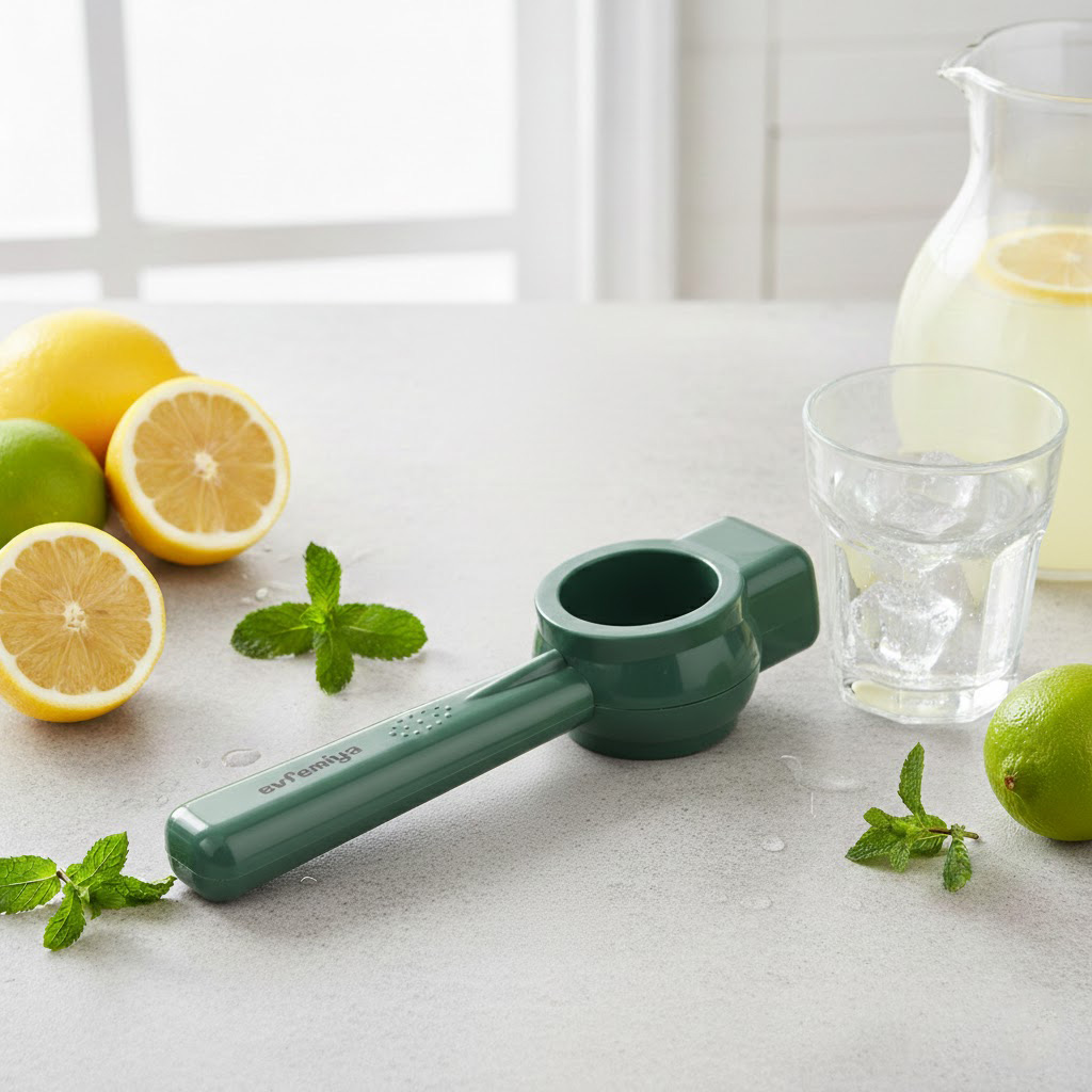 Evfemiya Premium Yaşıl Silikon Limon Sıxan